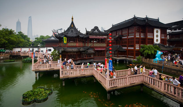 Die histosiche Altstadt von Shanghai und der Yu Garten