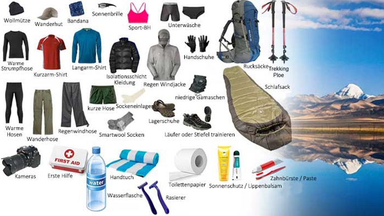 Packliste für eine Kailash Umrundung Tour Packliste für eine Kailash Umrundung Tour