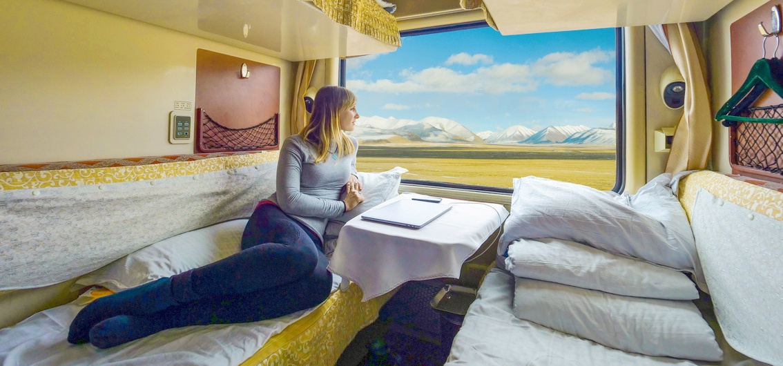 Tibet Bahn Reise (Softsleeper Kabine, die 1. Klasse Schlafwagon)) Tibet Bahn Reise (Softsleeper Kabine, die 1. Klasse Schlafwagon))