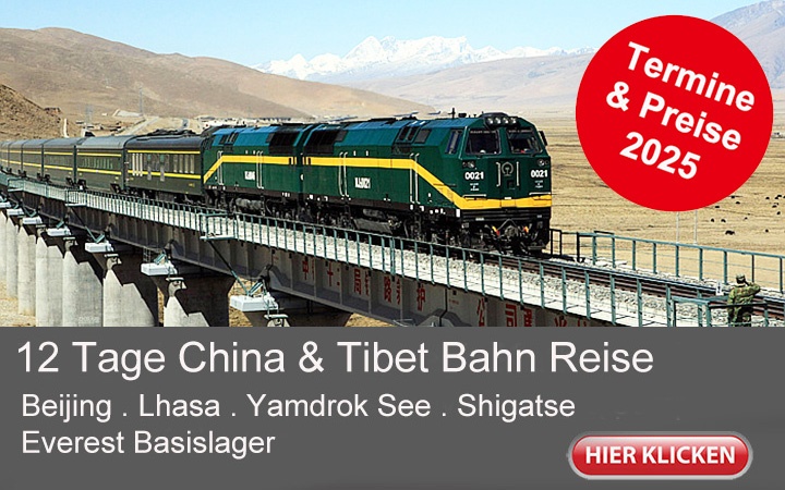 12 Tage Zugreise von Beijing nach Lhasa. Geführte Gruppenreisen entlang der Qinghai Tibet Bahn. Klicken Sie das Bild oben, um die Termine und Preise für 2025 zu sehen. 12 Tage Zugreise von Beijing nach Lhasa. Geführte Gruppenreisen entlang der Qinghai Tibet Bahn. Klicken Sie das Bild oben, um die Termine und Preise für 2025 zu sehen.