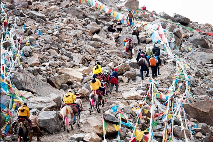 Der 2. Tag Kailash Umrundung. Droma La Pass Berg Kailash Der 2. Tag Kailash Umrundung. Droma La Pass Berg Kailash